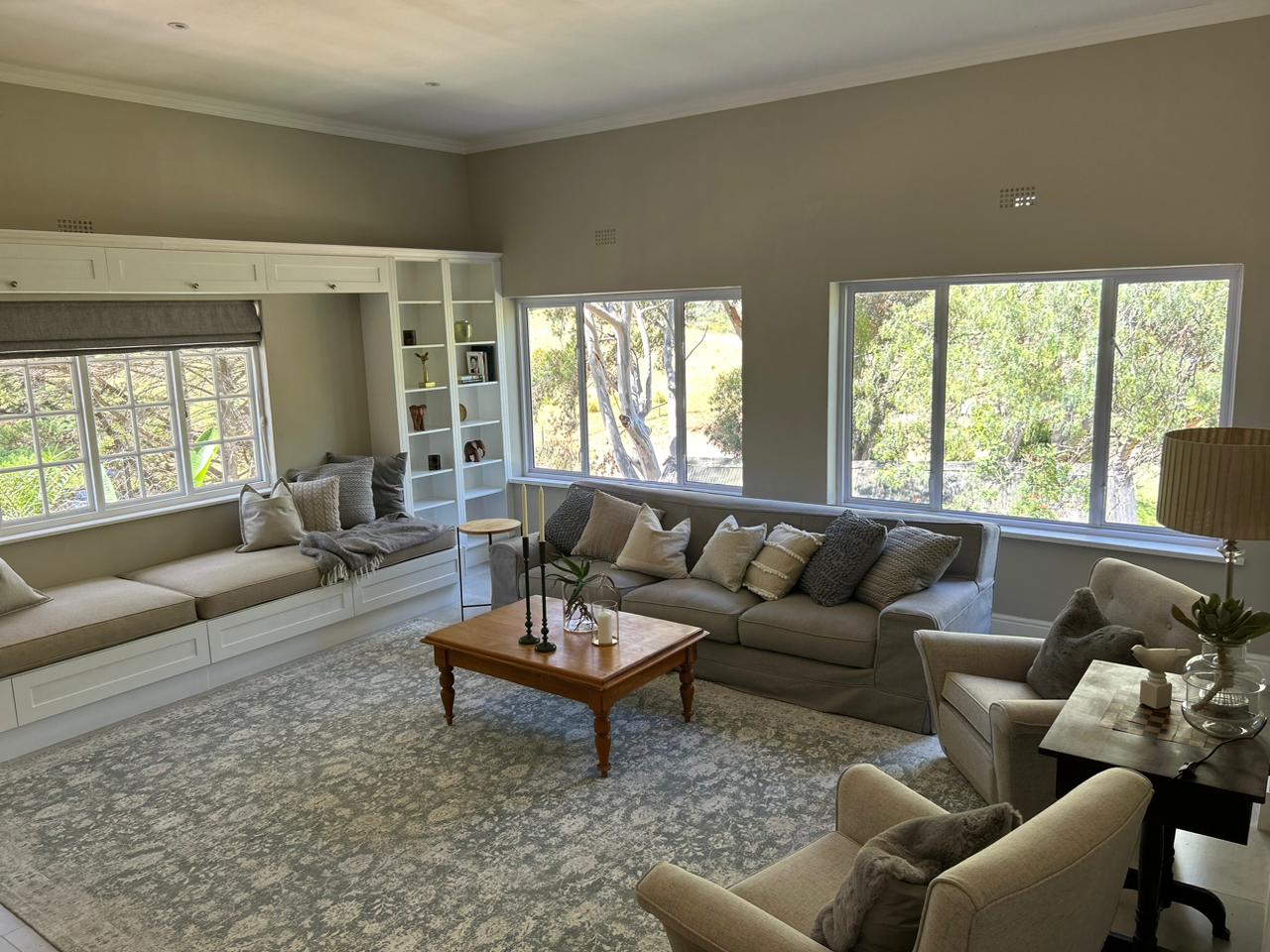 Living room and dining area