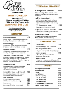 BREAKFAST MENU