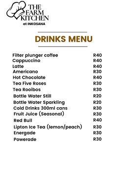 DRINKS MENU