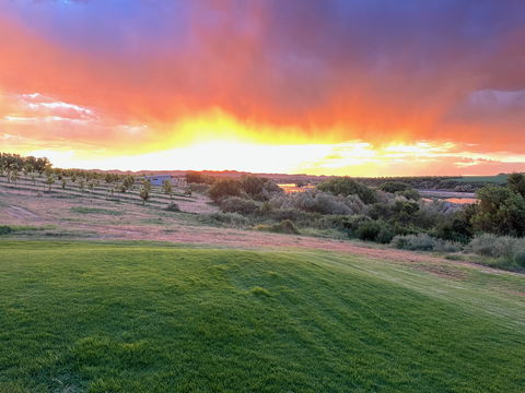 Magnificent and mesmerizing sunset over the Karoo in the Northern Cape, South Africa. The spectacle that can be enjoyed while savoring a cold beverage while taking part on a Karoo Gariep Orange River fly fishing trip with Sundowner Flyfishing Adventures Magnificent and mesmerizing sunset over the Karoo in the Northern Cape, South Africa. The spectacle that can be enjoyed while savoring a cold beverage while taking part on a Karoo Gariep Orange River fly fishing trip with Sundowner Flyfishing Adventures
