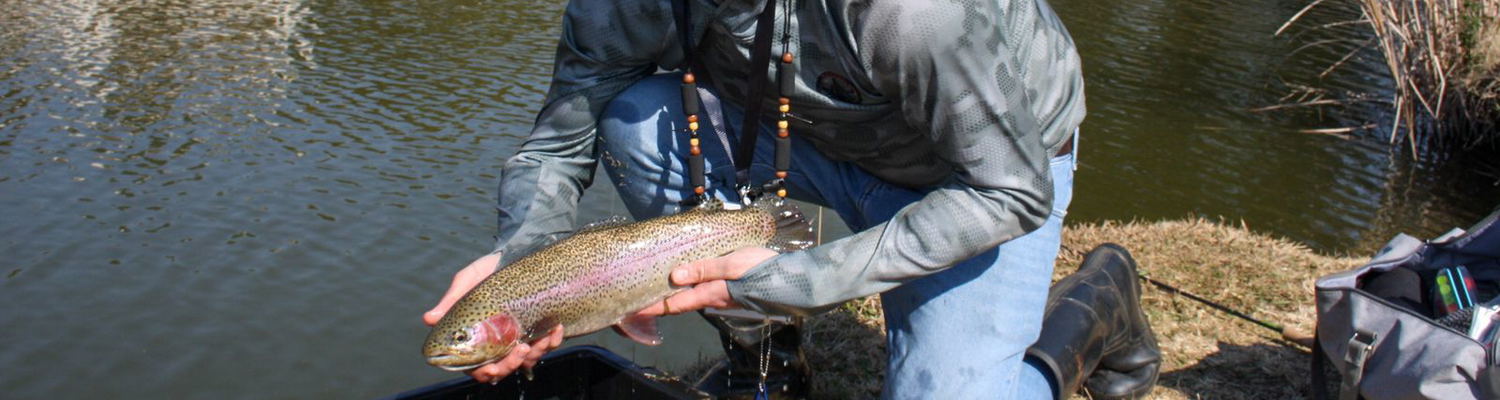 Learning how to fly fishing for trout by attending a lesson with a Sundowner Fly fishing Adventures guide at Lanseria Country Estate
