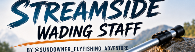 Streamside Wading staff which provides assistance with wading in rivers while fly fishing. Designed and built in South Africa.