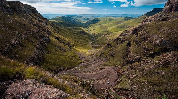 Sani Mountain Pass into Leshoto from the Southern Drakensberg