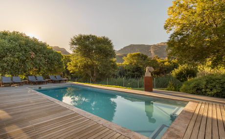 View from the pool n Abundance, 4-Star Guest House, Montagu Route 62