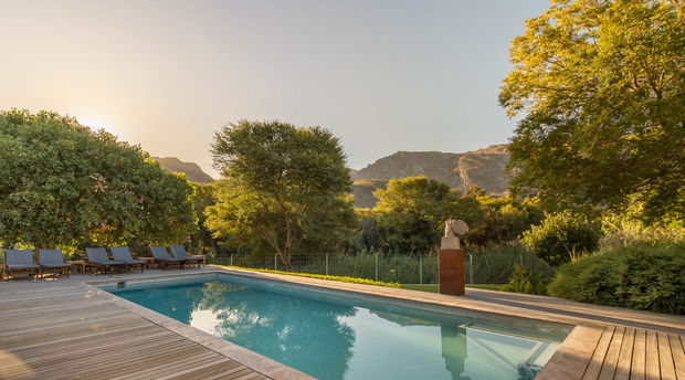 View from the pool n Abundance, 4-Star Guest House, Montagu Route 62