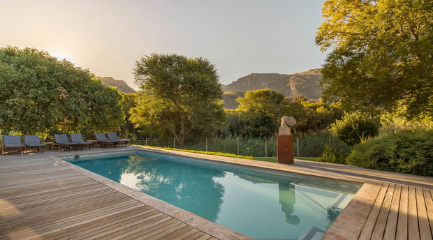 View from the pool n Abundance, 4-Star Guest House, Montagu Route 62