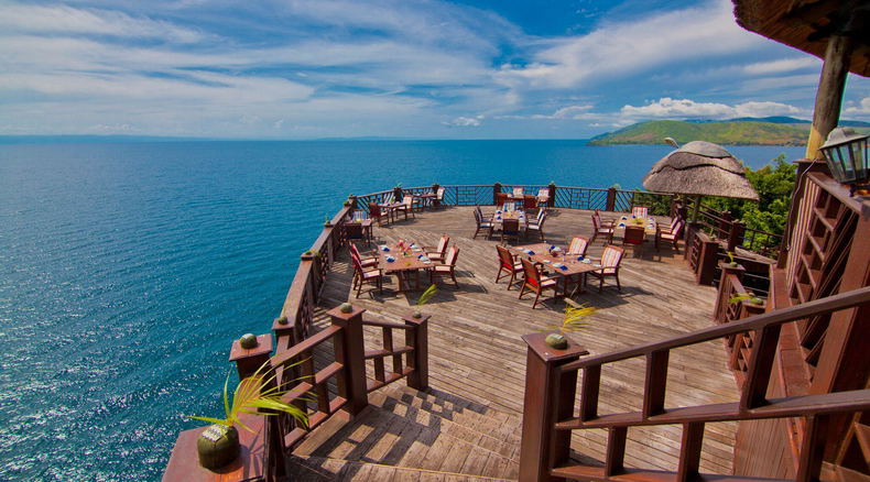 Outdoor dining deck of the Sangara Restaurant at Kigoma Hilltop Hotel Outdoor dining deck of the Sangara Restaurant at Kigoma Hilltop Hotel
