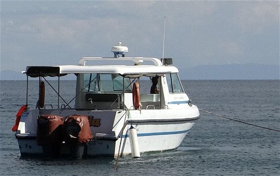 Our speedboat used for hotel excursions 