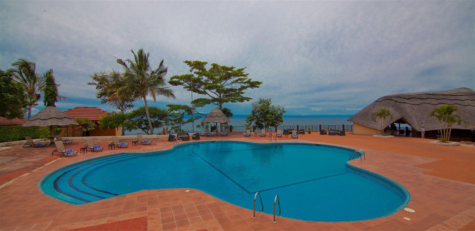 Relax at the outdoor swimming pool