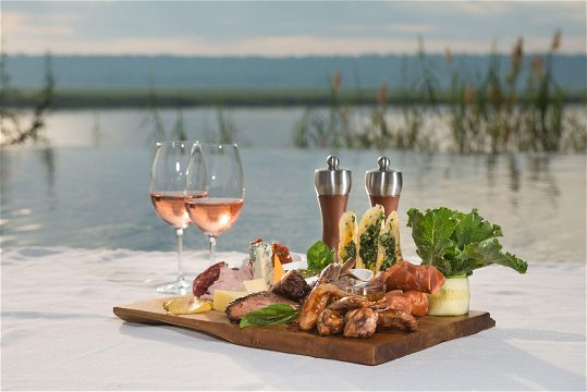 Chobe Water Villas Dining Platter Food Wine 