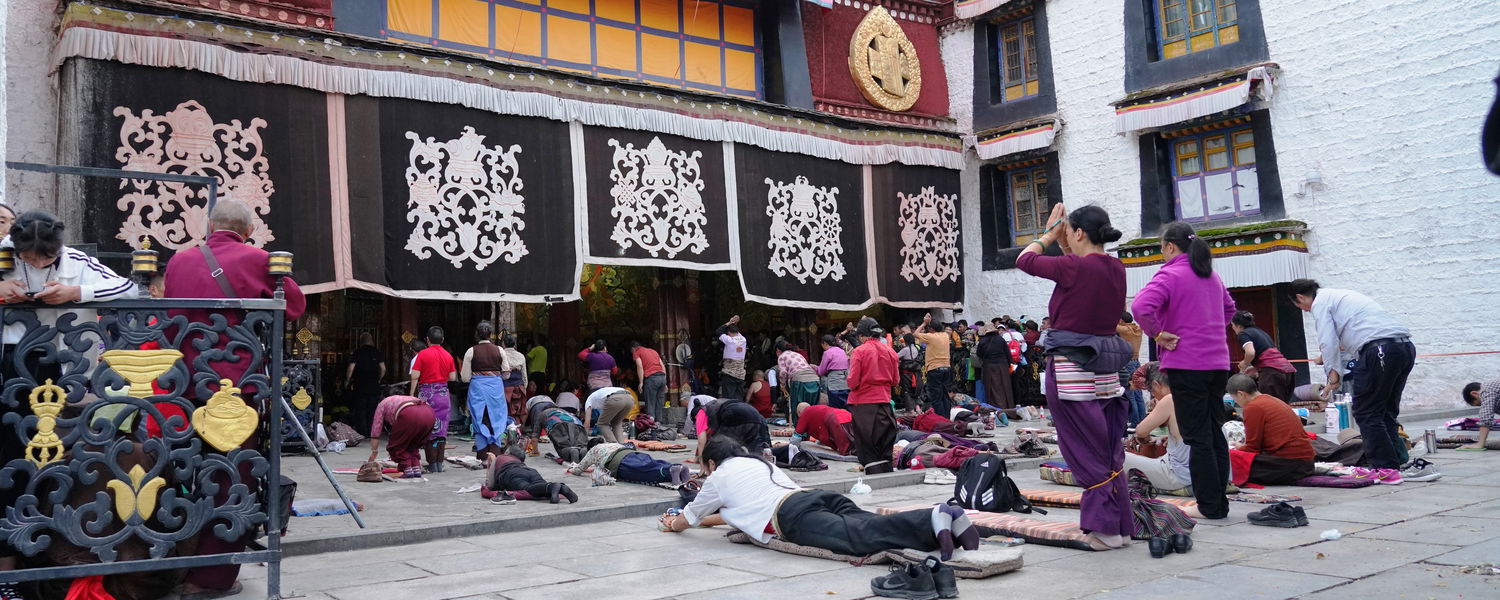 Devotees in front of Jokhang Temple