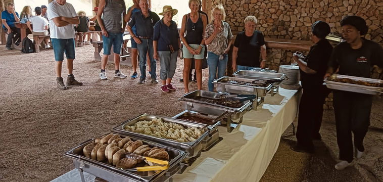 A hearty lunch served safari-style, and refreshing drinks after an exciting game drive.