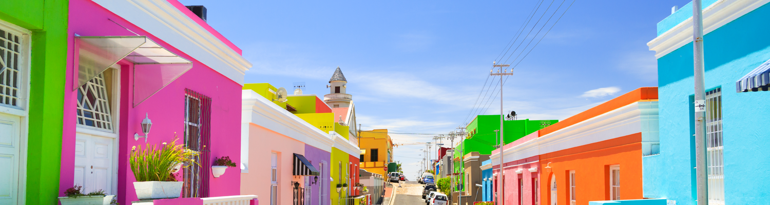 Bo-Kaap: A kaleidoscope of colorful houses and rich Cape Malay culture in Cape Town. South Africa 