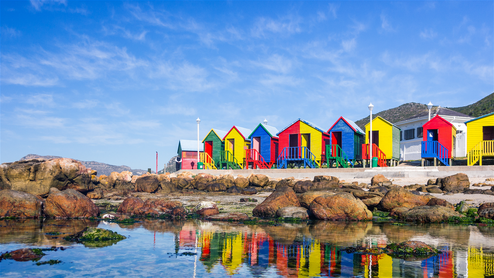 Picture of St. James beach in Cape Peninsula as seen on a guided Cape Point Day tour with Into Tours 