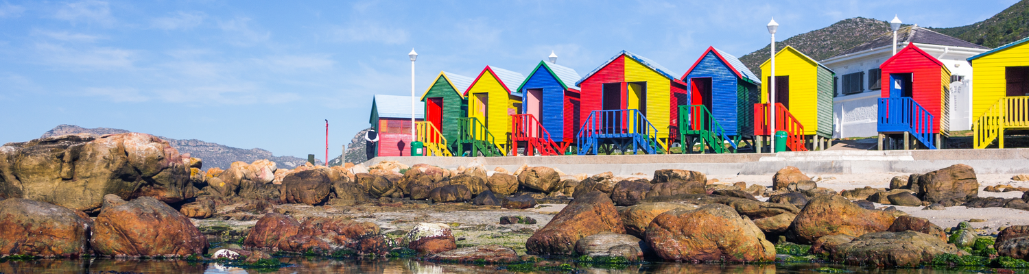 Picture of St. James beach in Cape Peninsula as seen on a guided Cape Point Day tour with Into Tours 