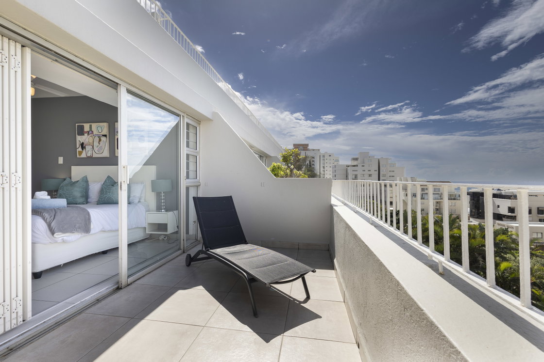 Balcony and sun loungers