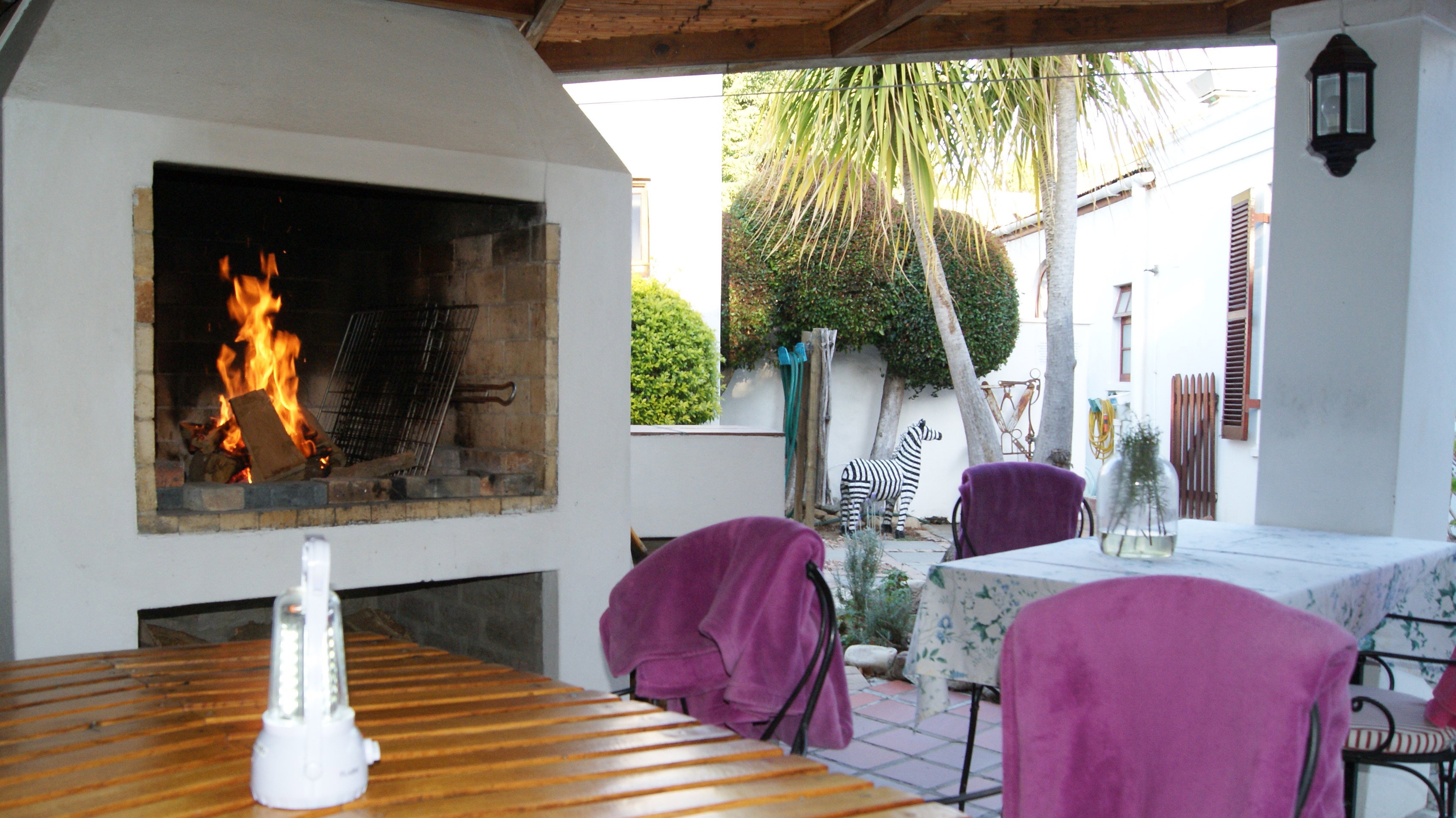 Heritage weekend. The pool is ready and the wood for the braai prepared.
