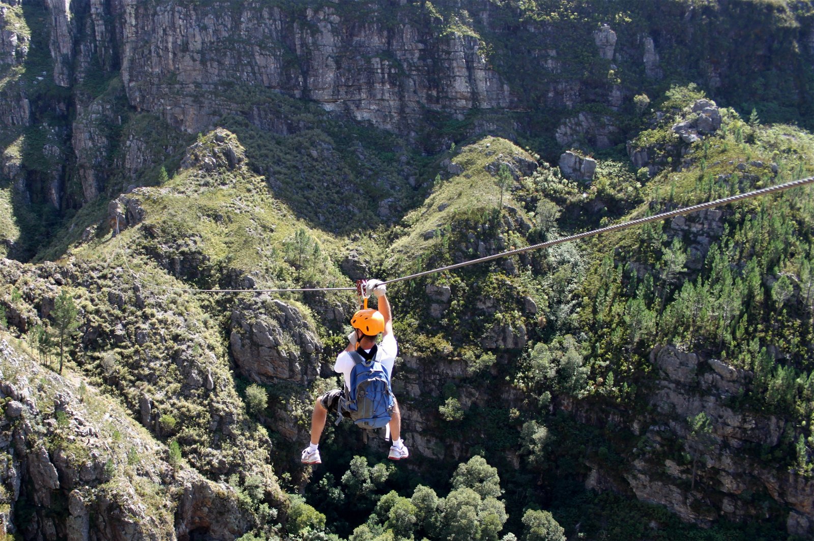 Zip-line canopy tours near Stellenbosch Cape Town