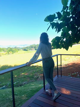 Great views from the private deck of the Berburos Suite at Mont Angelis, Stellenbosch