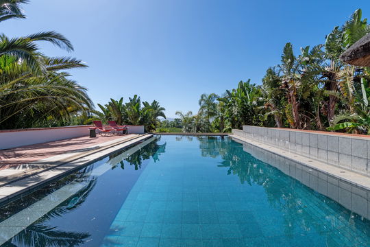 Private granite pool at the Mont Angelis Manor in Stellenbosch