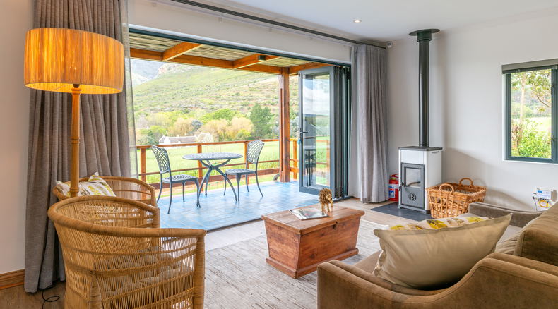 Serviced cottage in Stellenbosch. Mont Angelis. Farm accommodation.