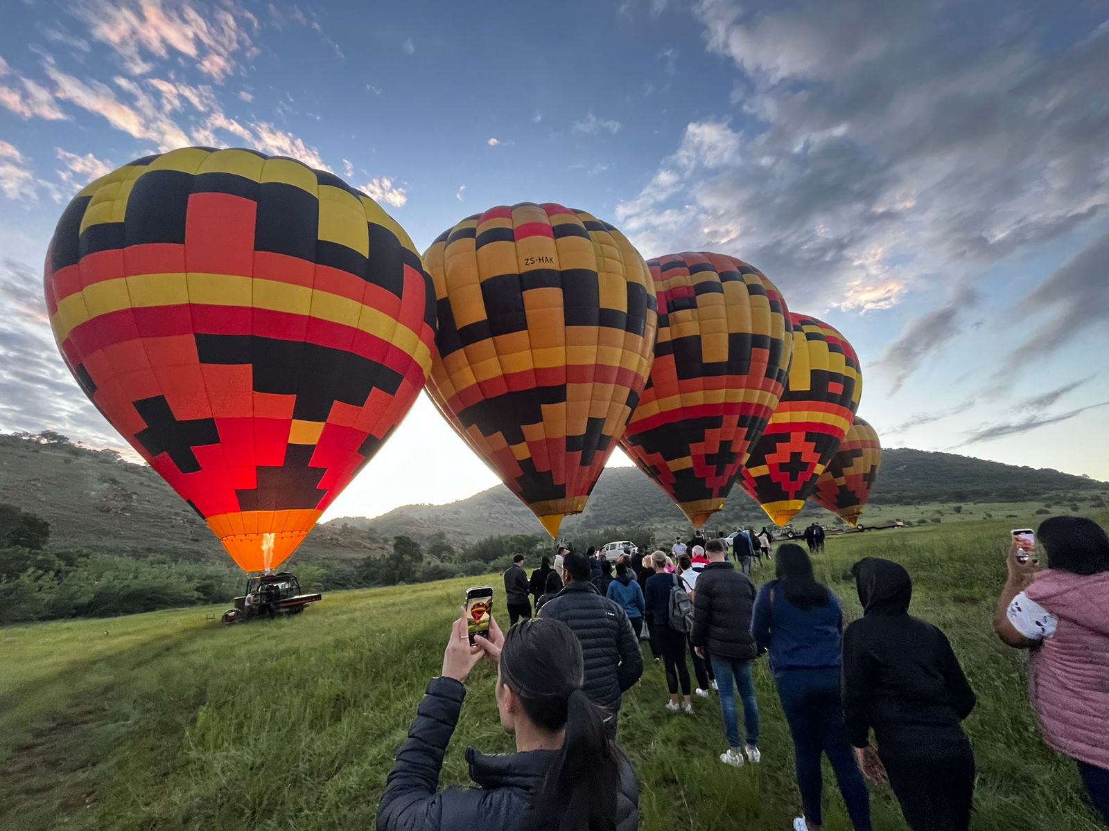 Hot Air Balloons launching