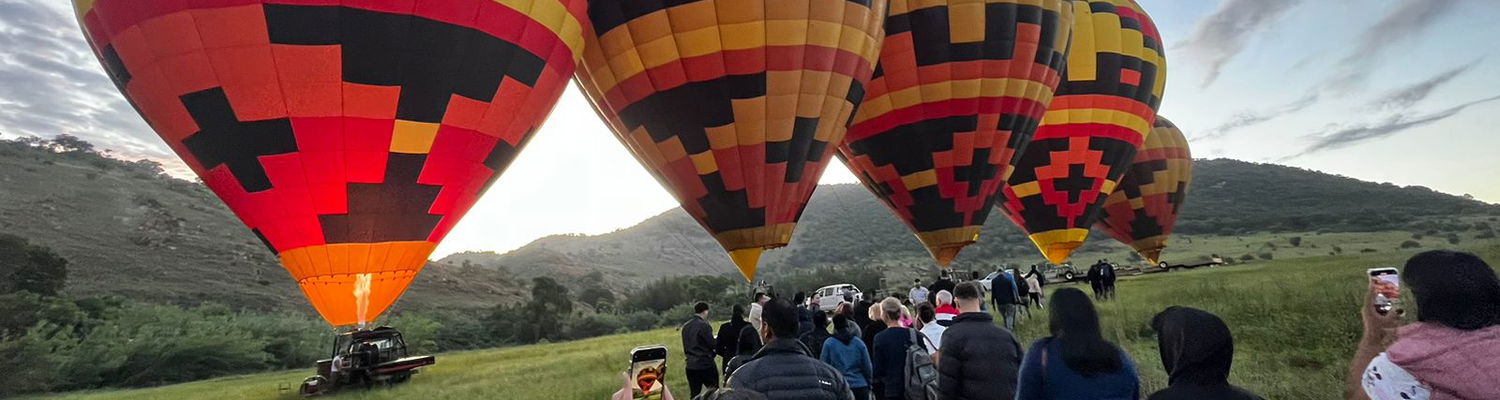 Hot Air Balloons launching