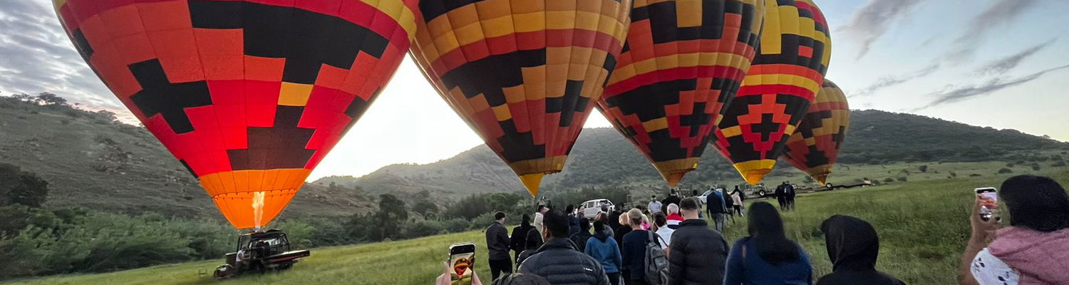 Hot Air Balloons launching