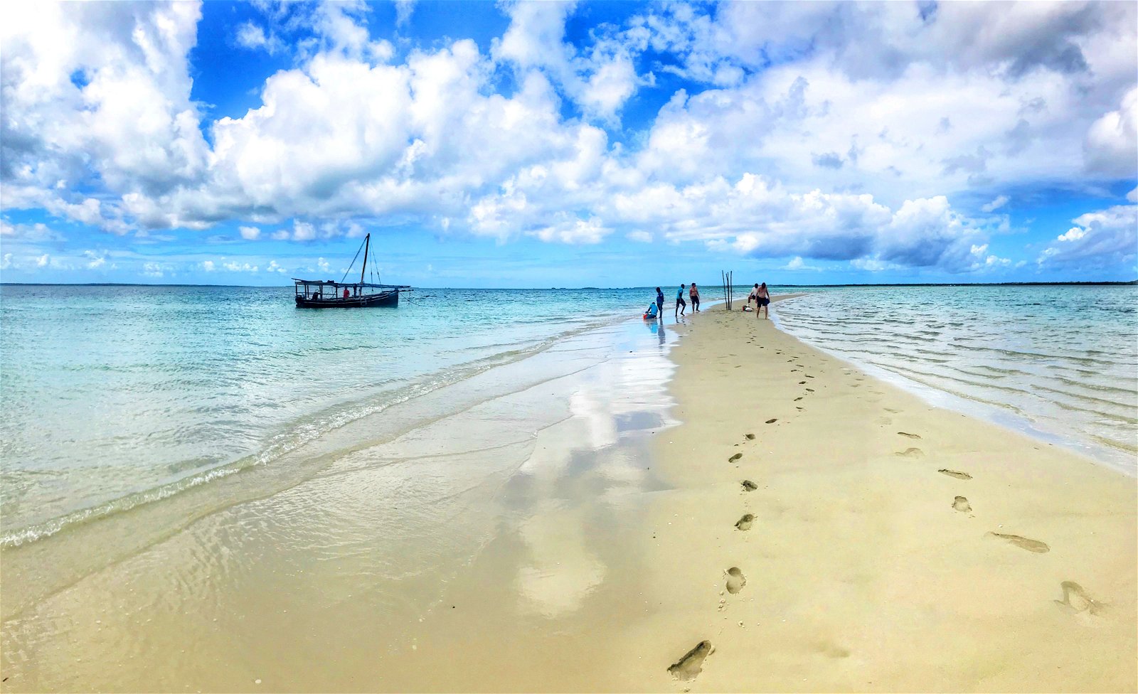 sandbar picnic on an island