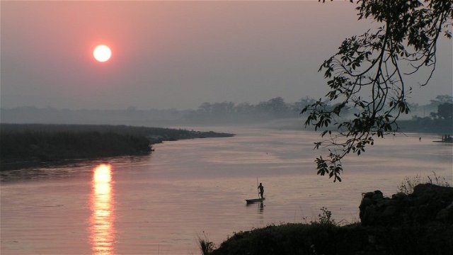Sunset View at Chitwan National Park, Nepal
