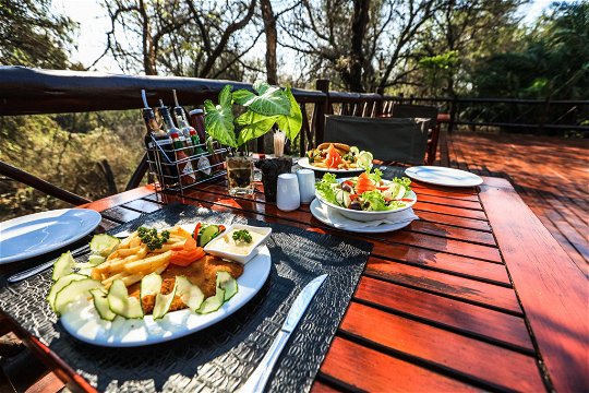 Grand Kruger Lodge Lunch Overlooking the African Bush Veld