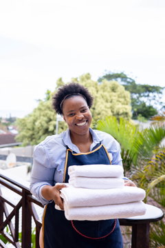 Friendly, long-serving housekeeping staff at Bon A Vie