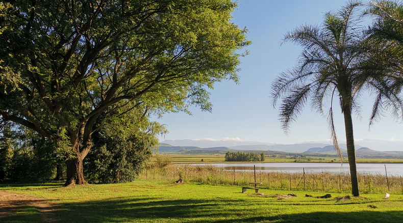 drakensberg, view, farm house drakensberg, view, farm house