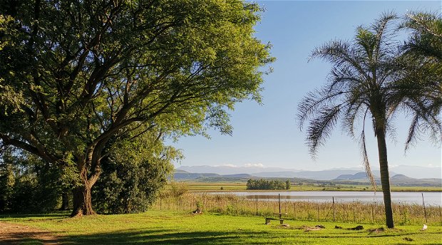 drakensberg, view, farm house