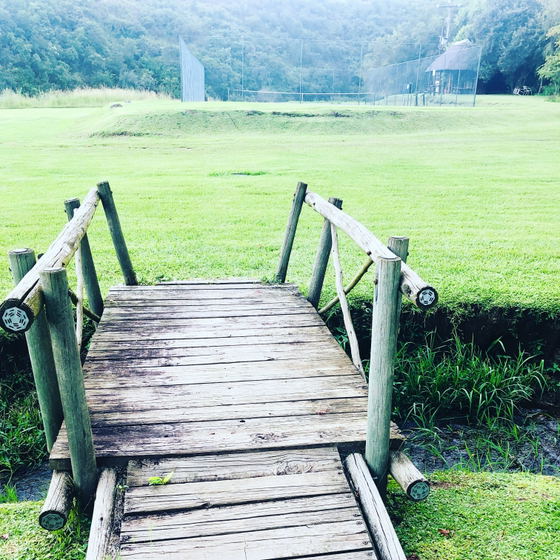 The bridge and Tennis Court