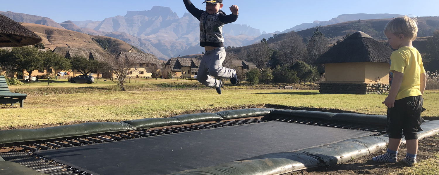 Jumping for joy in the Mountains