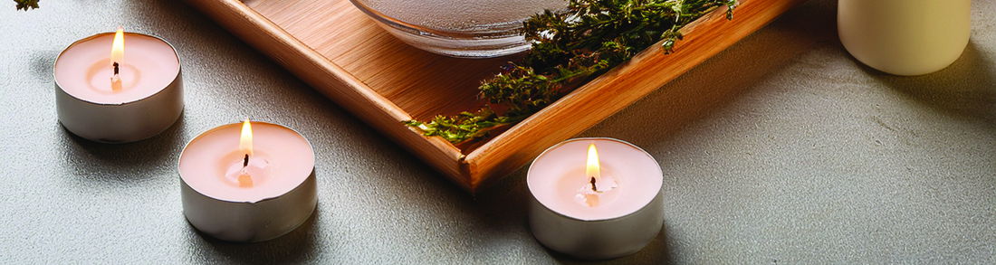 foam scrub and candle light