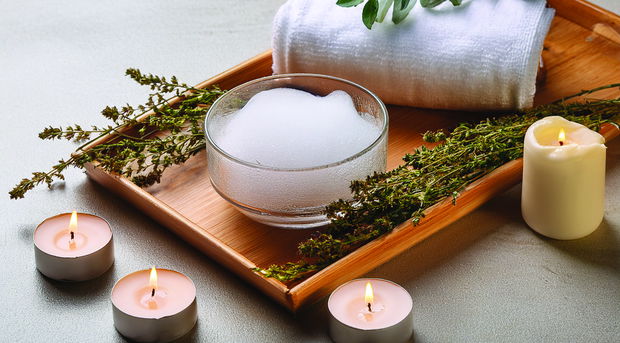 foam scrub and candle light foam scrub and candle light