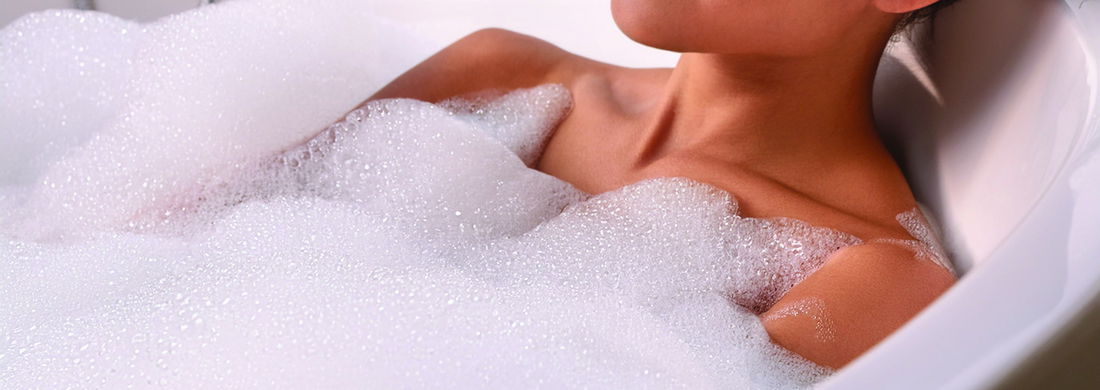 body in foam bath