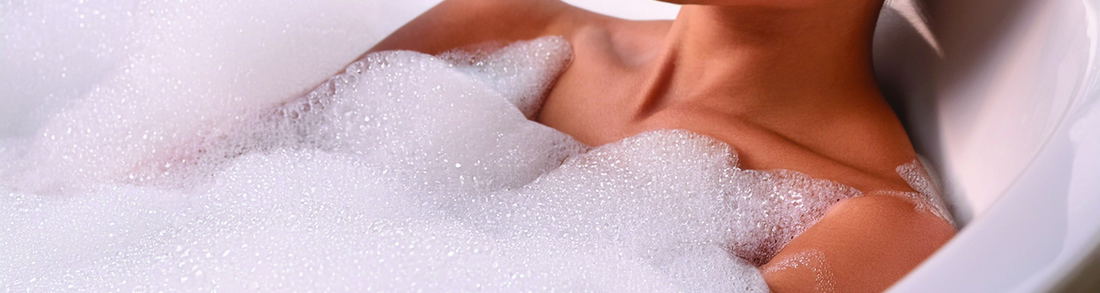 body in foam bath