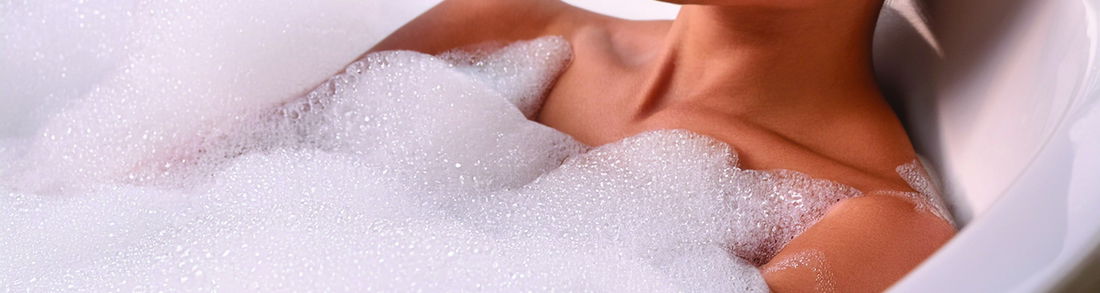 body in foam bath