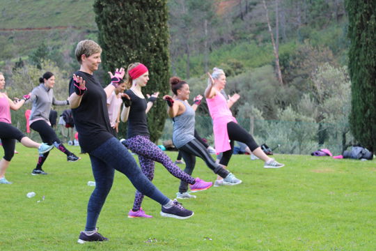 Piloxing Morning on the lawns at Cascade Country Manor