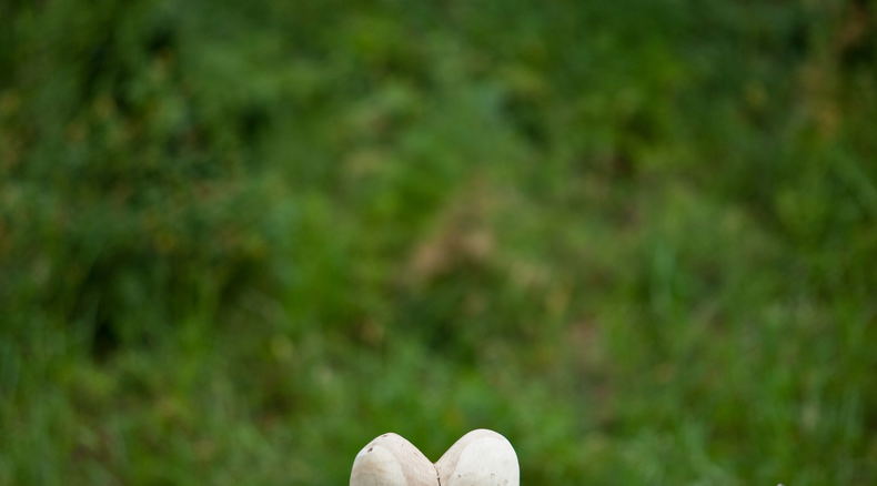 wooden heart at the wedding venue