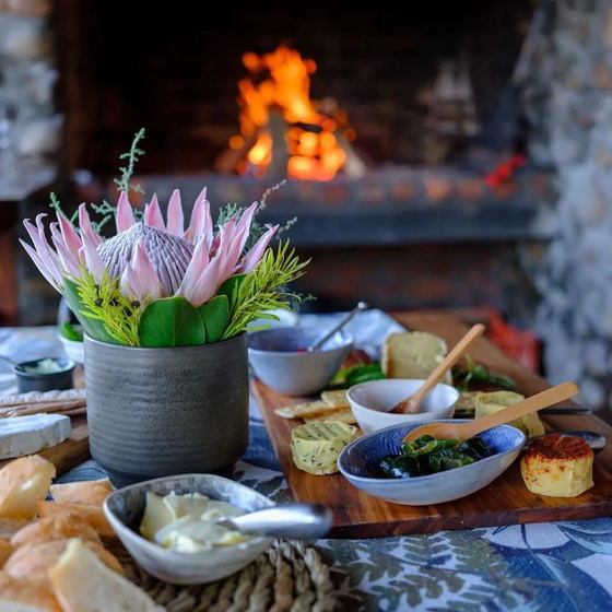 Covered braai overlooking the Breede River