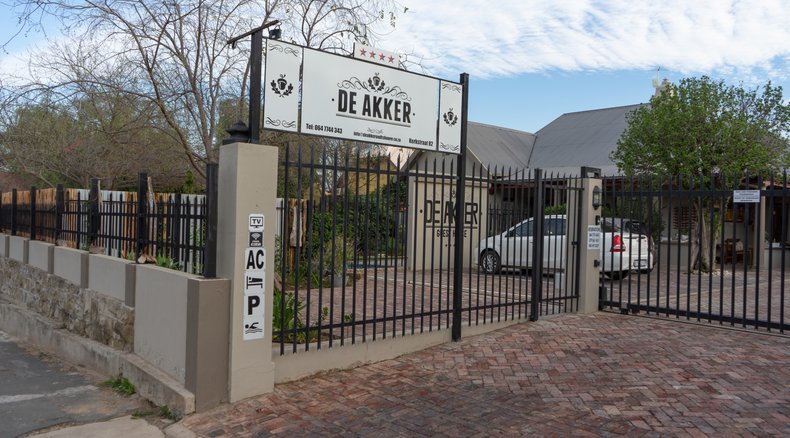 Secure parking behind controlled gates @ De Akker Guest house