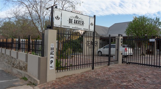 Secure parking behind controlled gates @ De Akker Guest house