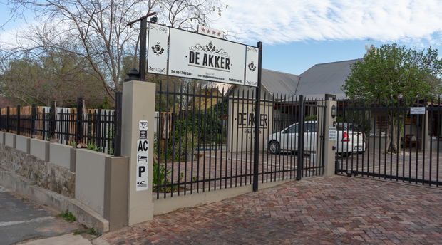 Secure parking behind controlled gates @ De Akker Guest house Secure parking behind controlled gates @ De Akker Guest house