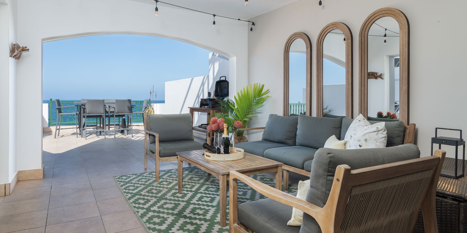 Indoor and outdoor living at 14 Skiathos 