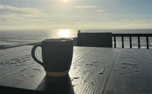 Morning coffee at Skiathos