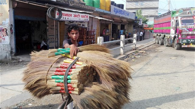 Grass brooms, Nepal